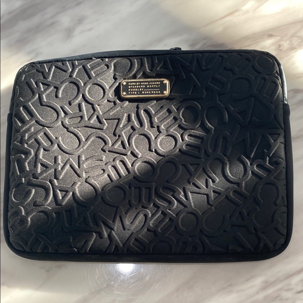 Marc Jacobs Black Quilted Laptop Sleeve